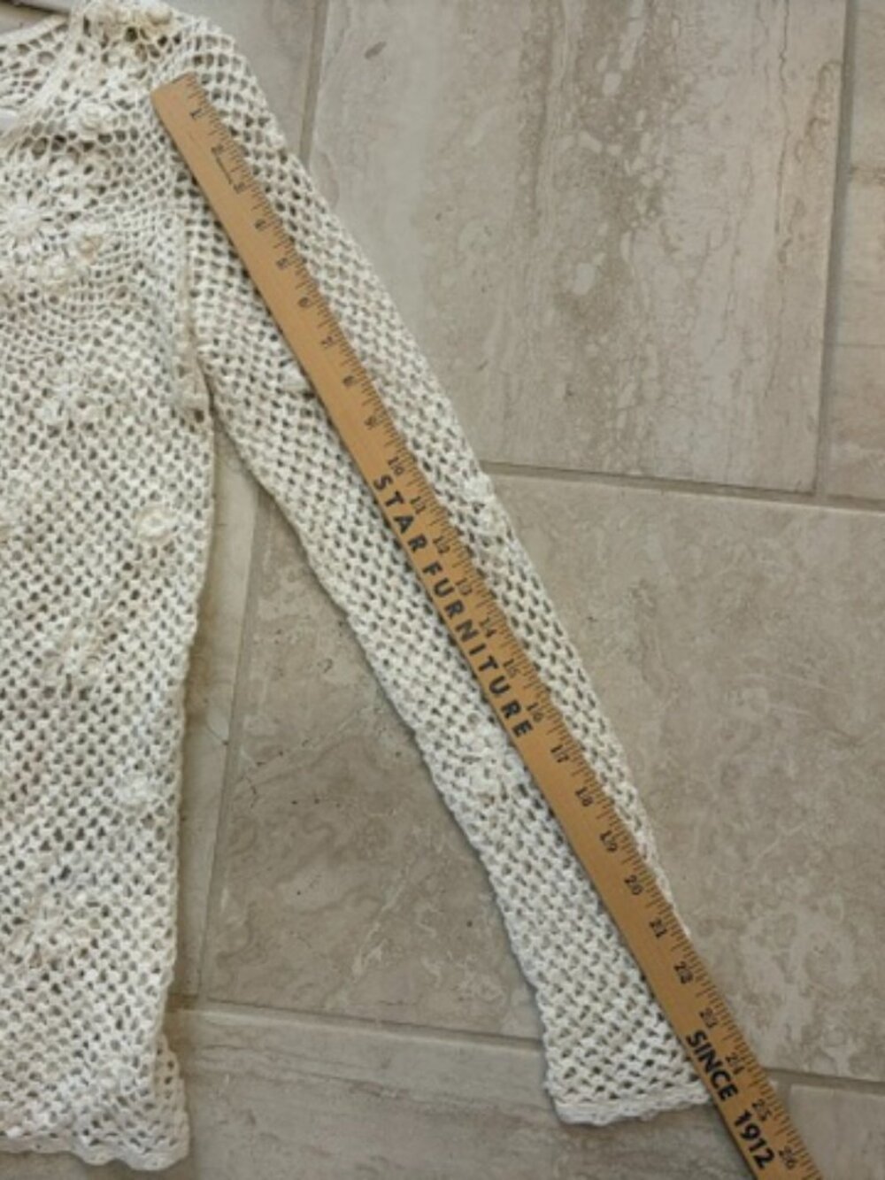 Vintage Casual Corner Crochet White Cardigan Womens Large Y2K Cottagecore FairyV - Picture 10 of 11